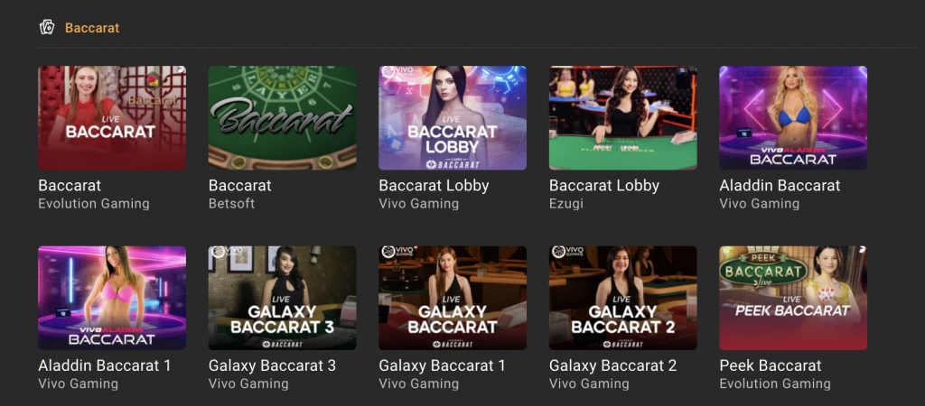 Bitcoin Baccarat 赌场